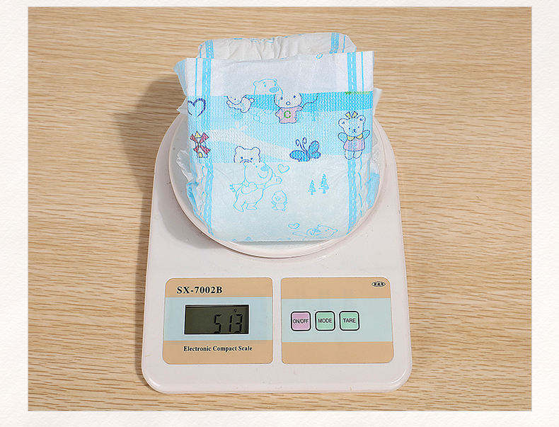 Cotton Soft Top Surface Breathable Clothlike Back Sheet Disposable Baby Diapers Nappies with Magic Tape