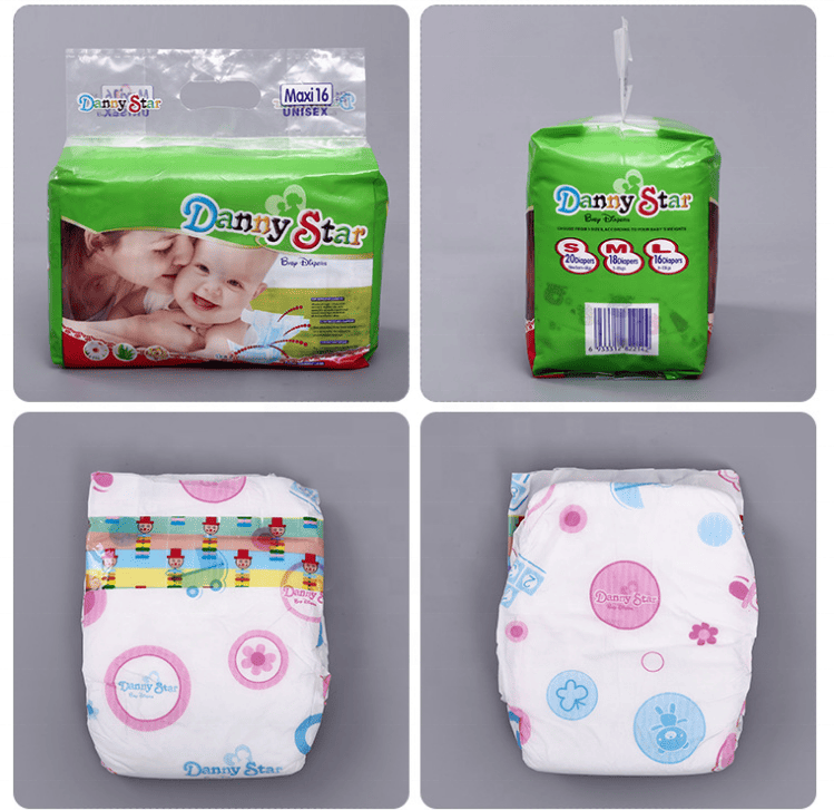 African Market Hot Selling Cheapest Price Unisex Babies Disposable Diapers for Infants