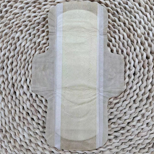 Biodegradable Natural Bamboo Fiber Ladies Menstrual Sanitary Napkins / Women Pads 240mm in Bulk