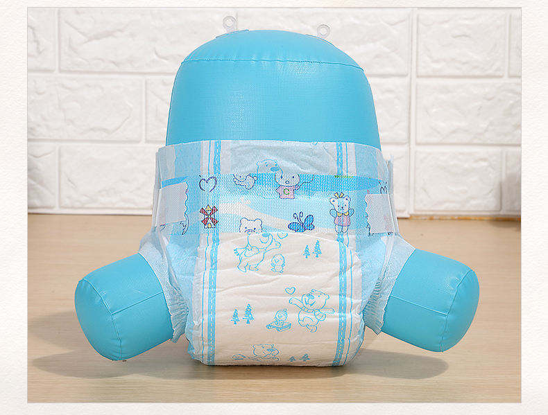 Cotton Soft Top Surface Breathable Clothlike Back Sheet Disposable Baby Diapers Nappies with Magic Tape