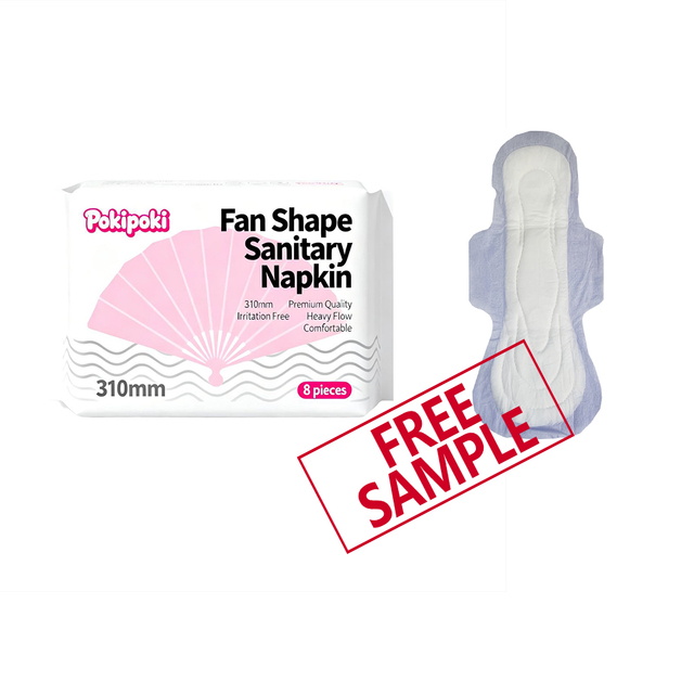 Customized Leak Proof 310mm Fan Shape Feminine Care Disposable Sanitary Napkins For Women