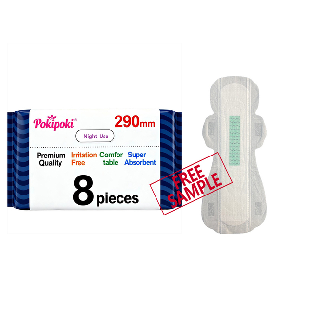 Cotton Soft Breathable & Overnight Comfortable Feminine Care Women's Menstrual Sanitary Napkins 280mm 290mm