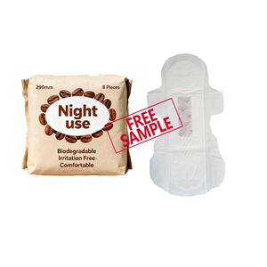 Eco Friendly Organic Pure Cotton Night Use Women Menstrual Sanitary Pads for Heavy Flow