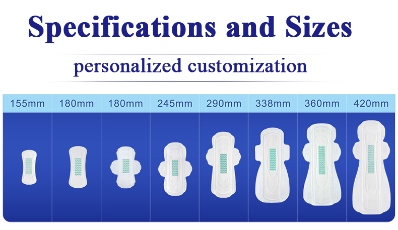 Day Use Green Anion Chip Healthy Women's Menstrual Sanitary Pads for Indonesia