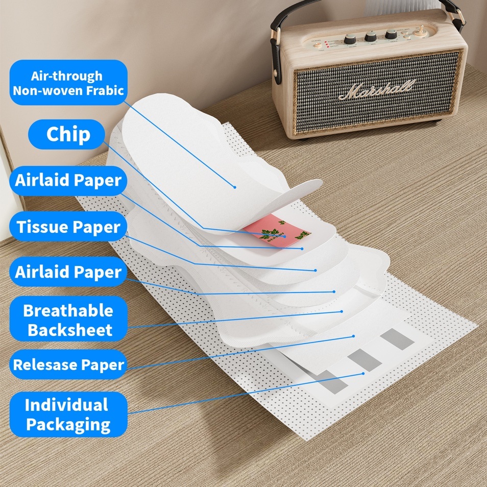 Sanitary napkin structure diagram