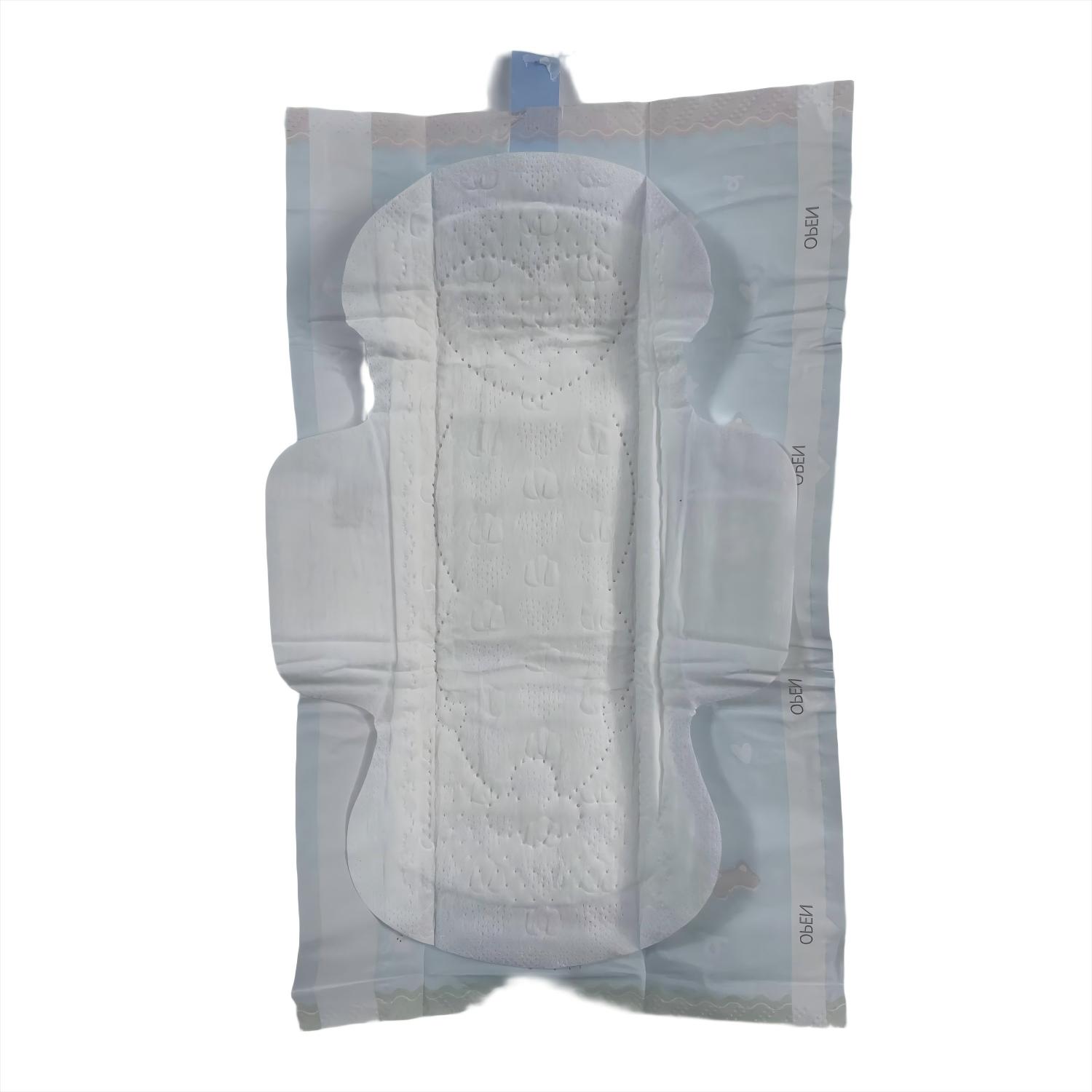 China Factory Hot Sale Cotton Soft Breathable Female Menstrual Period Sanitary Pads for Women