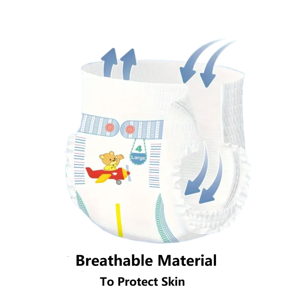 Ultra Absorbent And Cotton Soft Breathable Disposable Pull-up Baby Pants / Babies Pamper Diapers