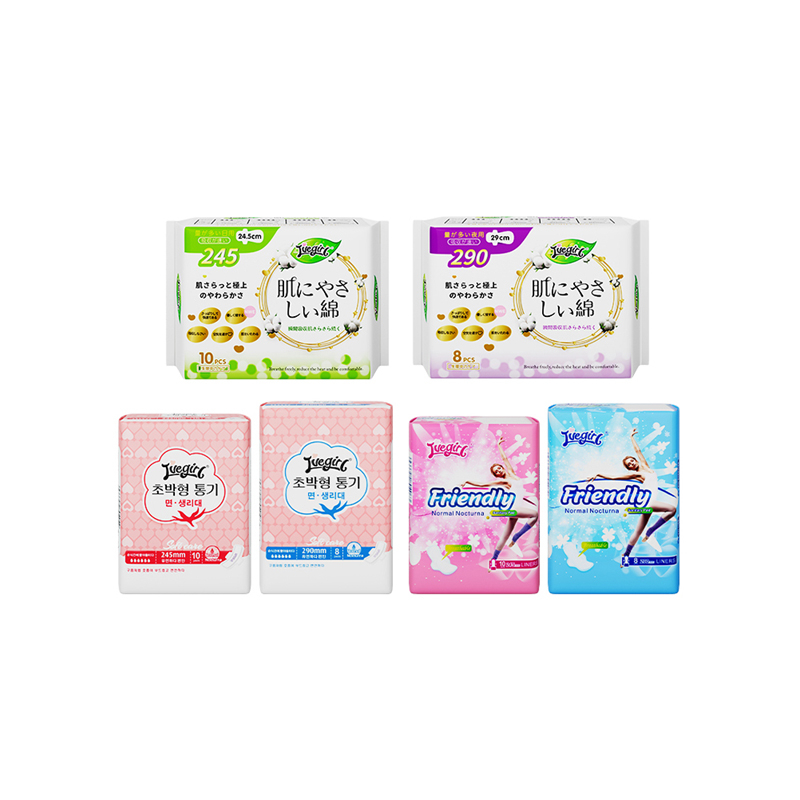 245mm 290mm Mint Chip Ladies Disposable Sanitary Napkins