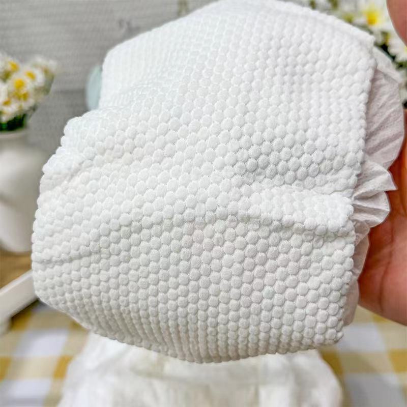 China Quanzhou Factory Pearl Cotton Soft Top Surface Breathable Pull Up Baby Diaper Pants