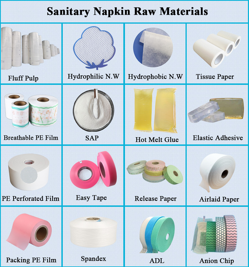 Common Use Feminine Vaginal Menstrual Blood Care Disposable Sanitary Pads For Woman