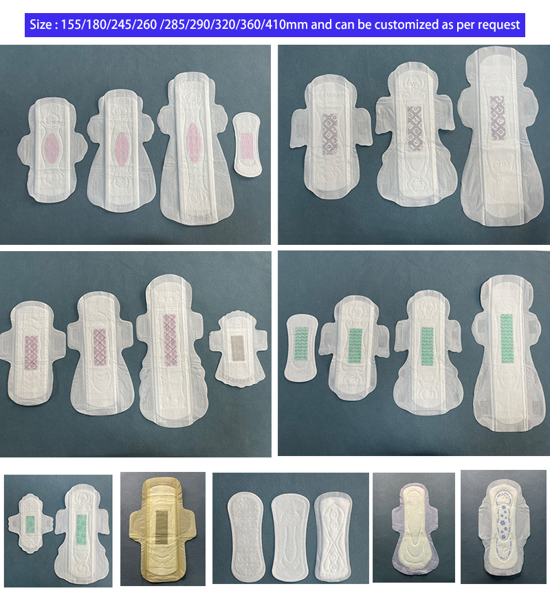 Ultra Thin Quick Dry Cotton Soft Breathable Ladies Menstrual Sanitary Napkins / Women Pads